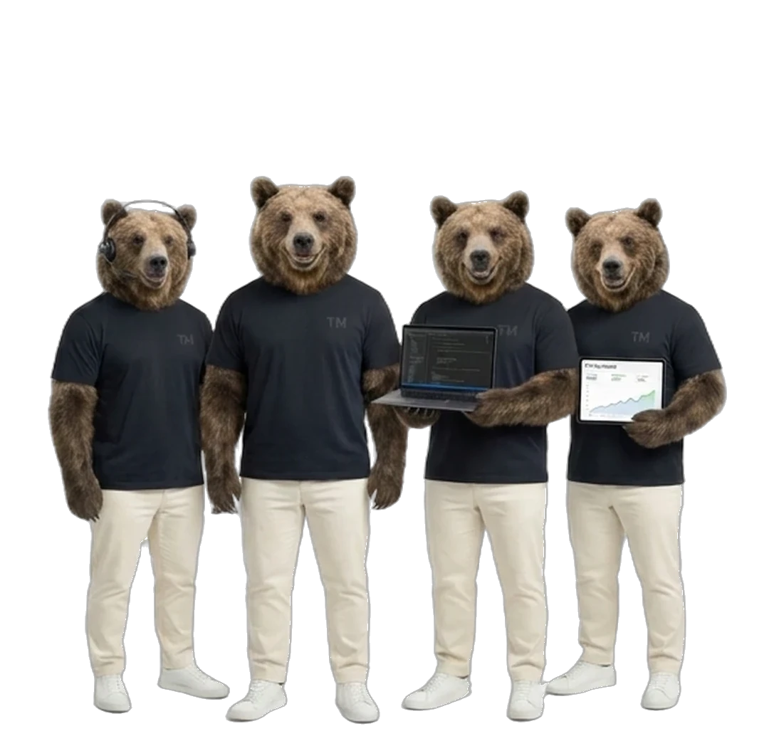 The Transilvania Marketing team — our bear colleagues at the office