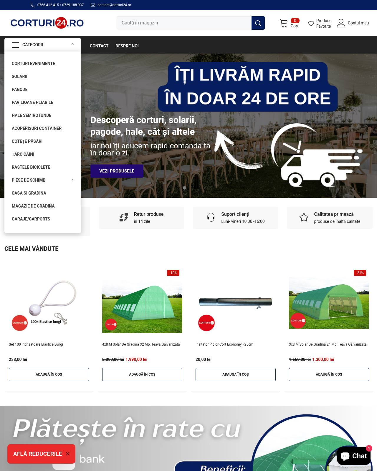corturi24.ro — online store