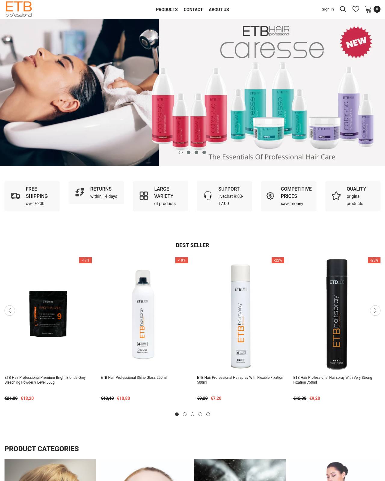 etbprofessional.com — online store
