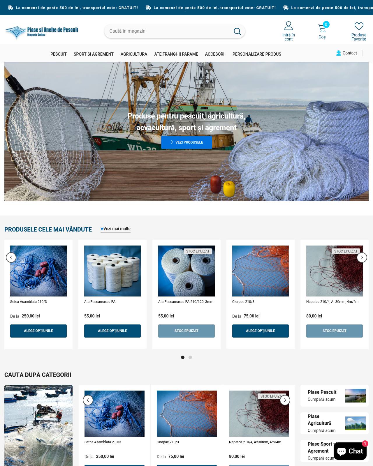 magazin-plase-pescaresti.ro — online store