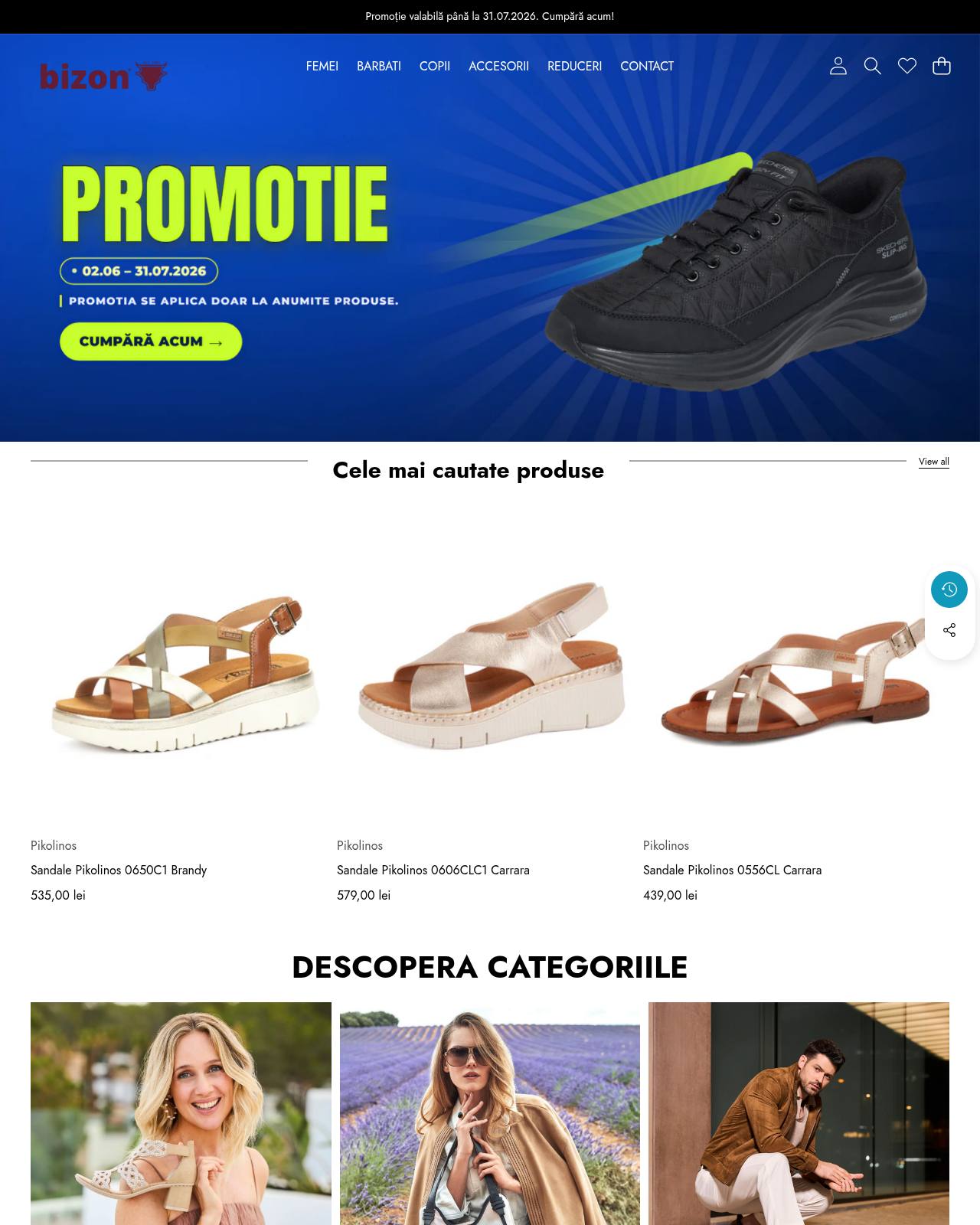 pantofi-bizon.ro — online store